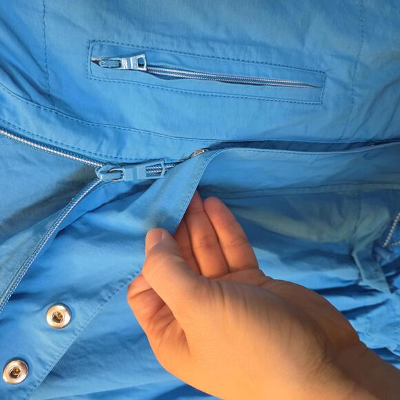 J.Crew Women's Blue Hooded Lightweight Jacket XL NWOT - Picture 4 of 9